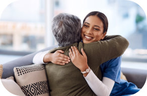 two person hugging