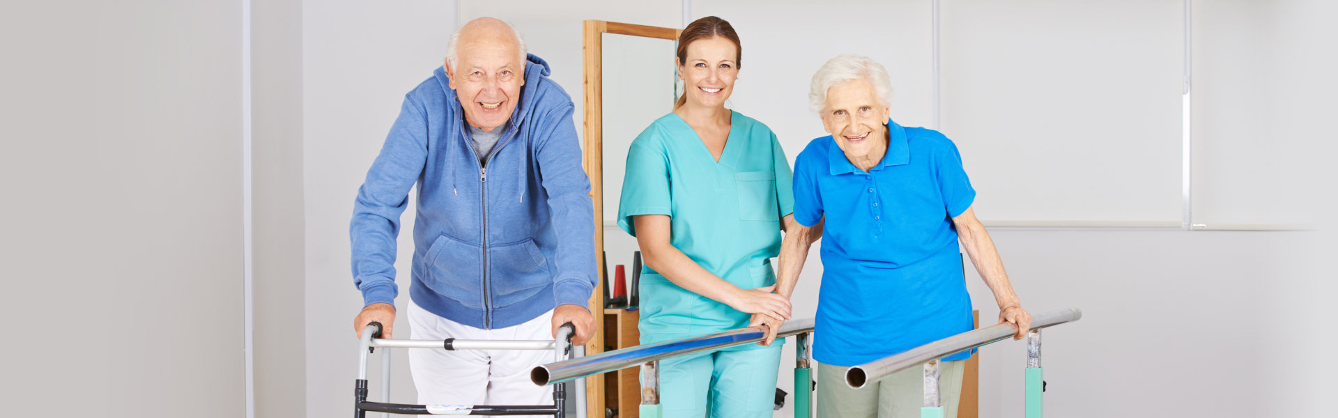 caretaker caring an elderly person