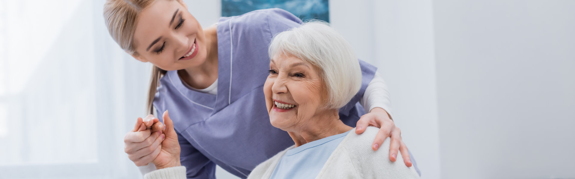 two person smiling